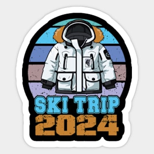 Ski Trip 2024 - Matching Family Snow Skiing Vacation Sticker